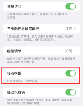 昌邑苹果授权维修站分享iPhone轻点无法唤醒怎么办 