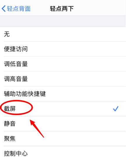 昌邑苹果手机维修分享iPhone12如何启用双击截屏 